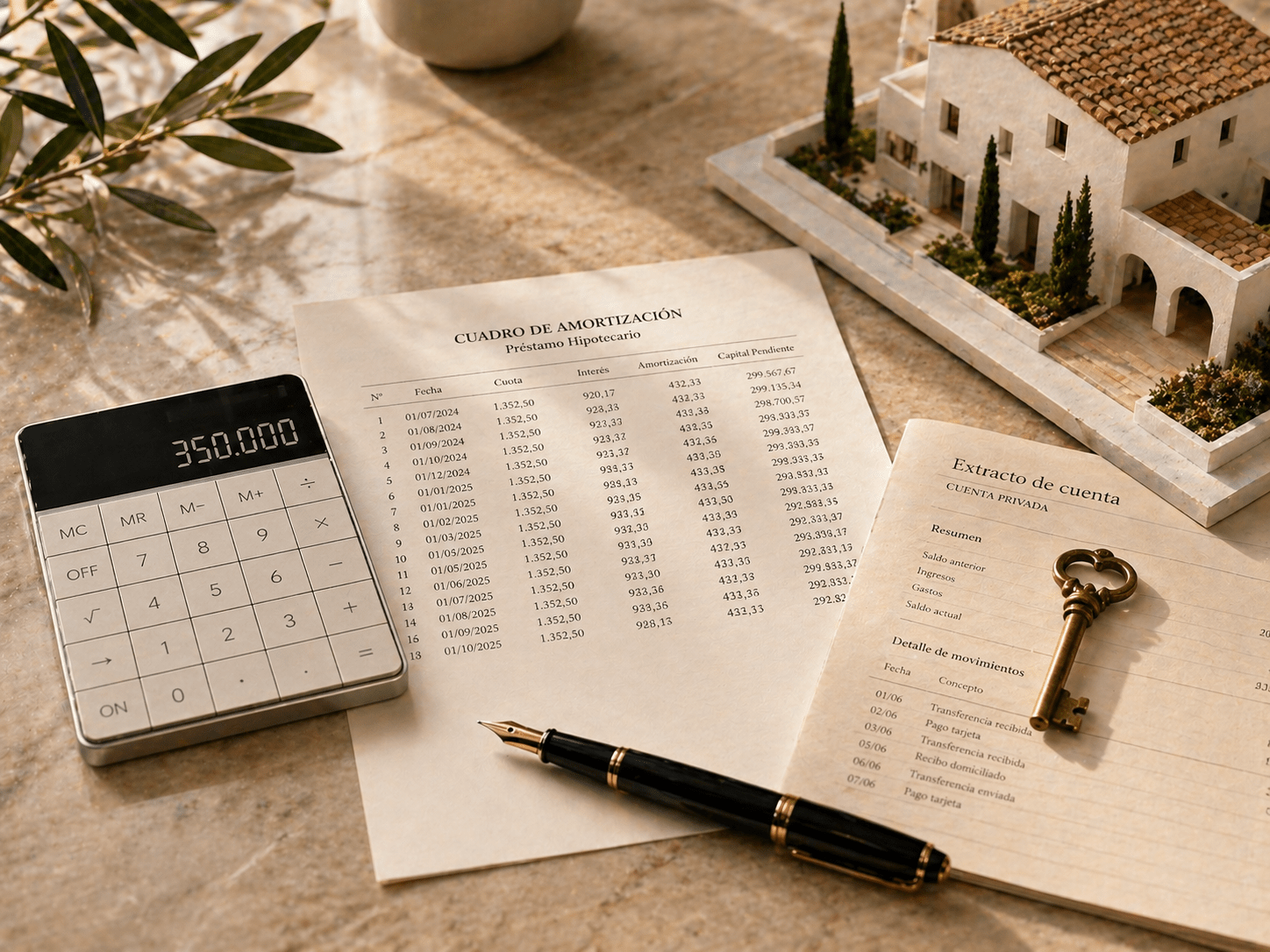 Trusted financial advisor walking a couple through Spanish mortgage paperwork